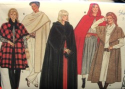 6796 BUTTERICK FLARE UNLINED CAPE 3 LENGTHS HOOD OR NOT PATTERN 8-18 UNCUT